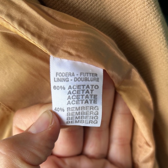 Vintage 70s tan wool/faux suede blazer by Caloma Size small - Picture 2 of 10